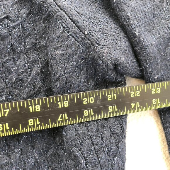 Croft & Barrow Womens Sweater Size XXL Mock Neck Navy Blue Knit Textured Casual - Picture 7 of 12